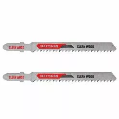 Craftsman T-Shank Clean Wood Jigsaw Blade - 10 TPI - High-Carbon Steel - 3 5/8-in L - 2 Per Pack