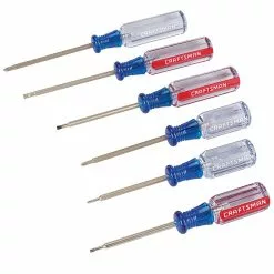 CRAFTSMAN Precision Screwdriver Set - Red and Transparent - 6/Pack