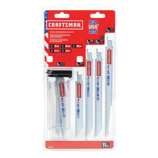 Craftsman Reciprocating Saw Blade Set - Bi-Metal - Universal - Hard Case - Various Sizes 2 Craftsman Reciprocating Saw Blade Set - Bi-Metal - Universal - Hard Case - Various Sizes - Image 2