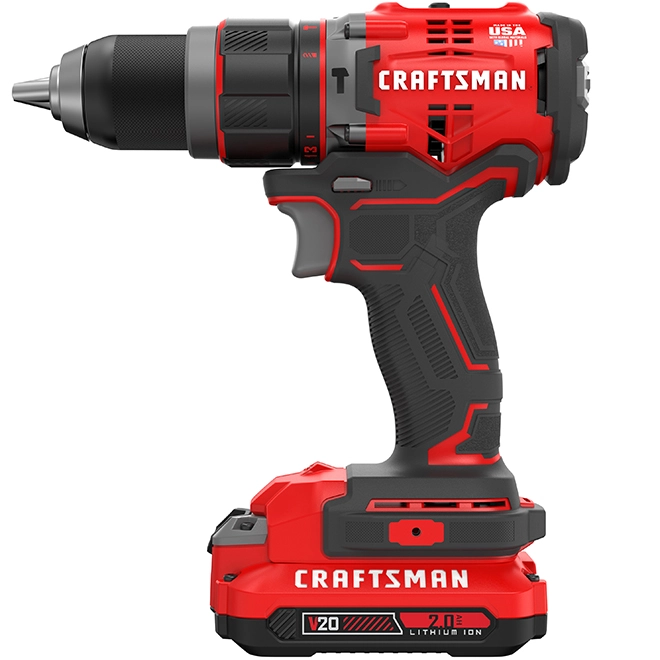 Craftsman Hammer Drill - 20-Volt - 2 Speed - LED Light 2 Craftsman Hammer Drill - 20-Volt - 2 Speed - LED Light - Image 2