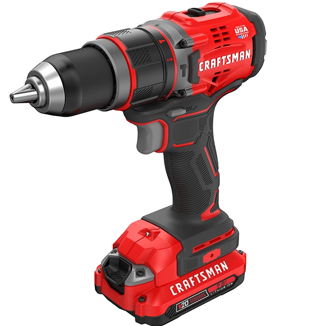 Craftsman Hammer Drill - 20-Volt - 2 Speed - LED Light 3 Craftsman Hammer Drill - 20-Volt - 2 Speed - LED Light - Image 3