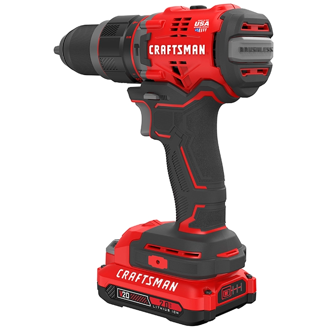 Craftsman Hammer Drill - 20-Volt - 2 Speed - LED Light 5 Craftsman Hammer Drill - 20-Volt - 2 Speed - LED Light - Image 5