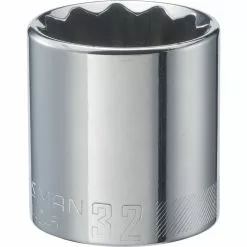 Craftsman 12-Point Socket - Steel - 32 mm x 1/2-in Drive