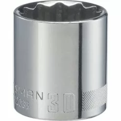 Craftsman 12-Point Shallow Socket - Steel - Drive 30 mm x 1/2-in