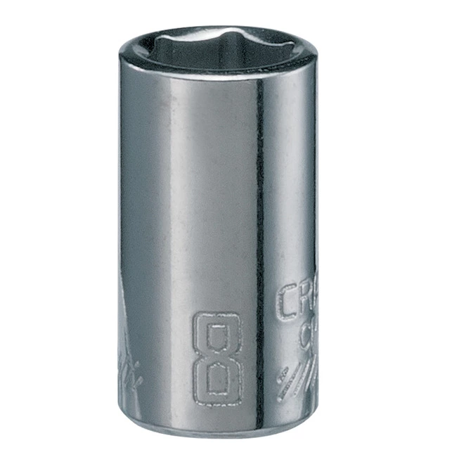 Craftsman 6-Point Shallow Socket - Steel - Drive 8 mm x 1/4-in 1 Craftsman 6-Point Shallow Socket - Steel - Drive 8 mm x 1/4-in