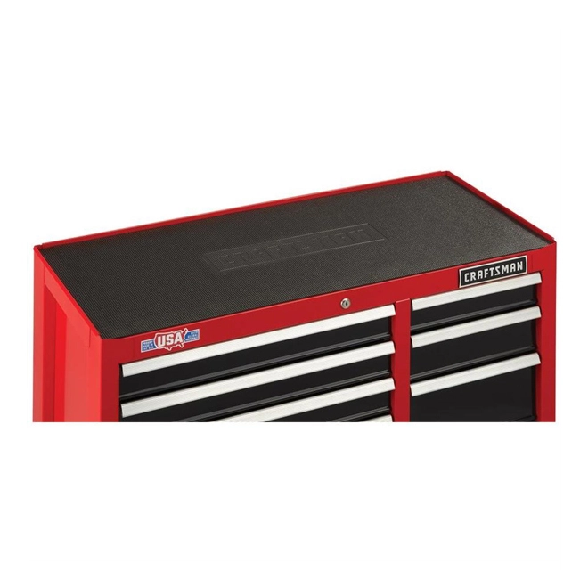 CRAFTSMAN Tool Cabinet - 10 Drawers - 52" x 18" x 37.5" - Red and Black 4 CRAFTSMAN Tool Cabinet - 10 Drawers - 52" x 18" x 37.5" - Red and Black - Image 4