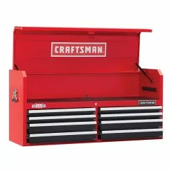 CRAFTSMAN Tool Chest - 8 Drawers - 52" x 16" x 24.5" - Red and Black
