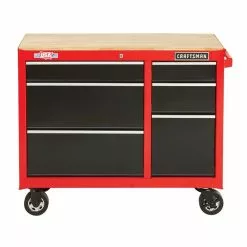 CRAFTSMAN Workbench - 6 Drawers - 41" x 18" x 34" - Red and Black