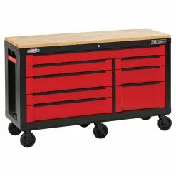 CRAFTSMAN Tool Cabinet - 8 Drawers - 63" - Red and Black