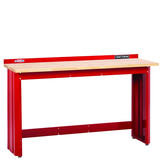 CRAFTSMAN Workbench with Butcher Block Top - 6' - Red 1 CRAFTSMAN Workbench with Butcher Block Top - 6' - Red