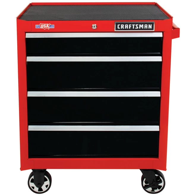Craftsman 4-Drawer Mobile Tool Chest - 26-in - Red 1 Craftsman 4-Drawer Mobile Tool Chest - 26-in - Red
