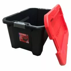 Craftsman Plastic 113-L Latching Lid Storage Tote - Black