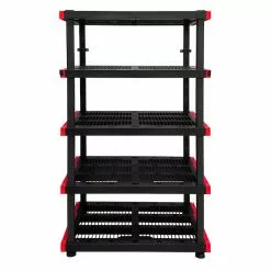 Craftsman Modular 5-Shelf Storage Unit - Plastic - 72-in x 40-in x 24-in - Black